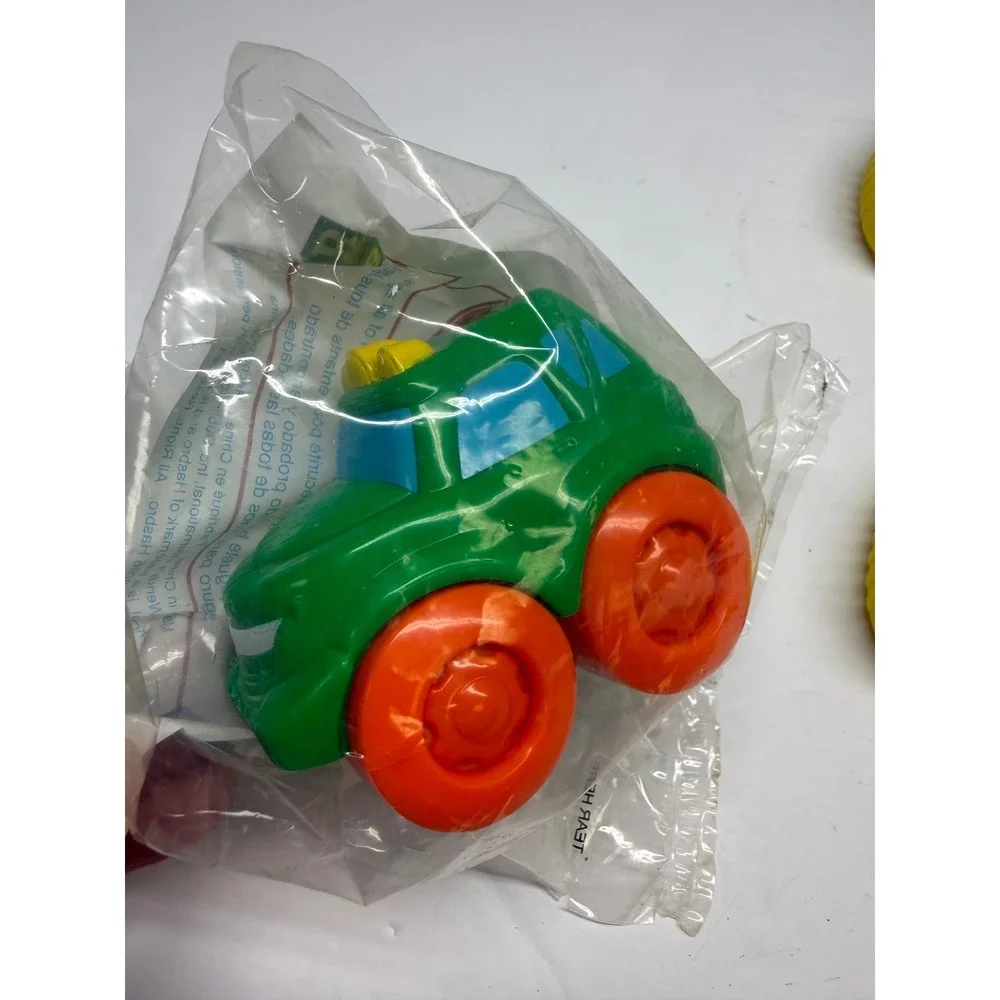 Playskool Toy Lot Vintage Spinning Gears and Wendys Kids Meal Vehicles 4pc